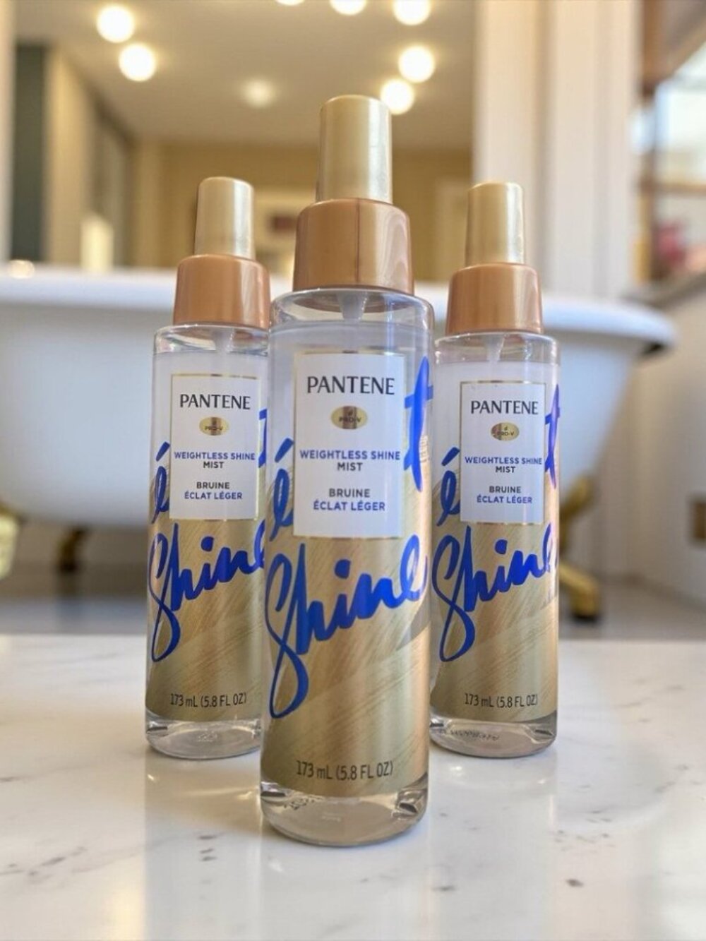 Pantene Weightless Shine Mist 5.8 oz Lot of 3 Spray